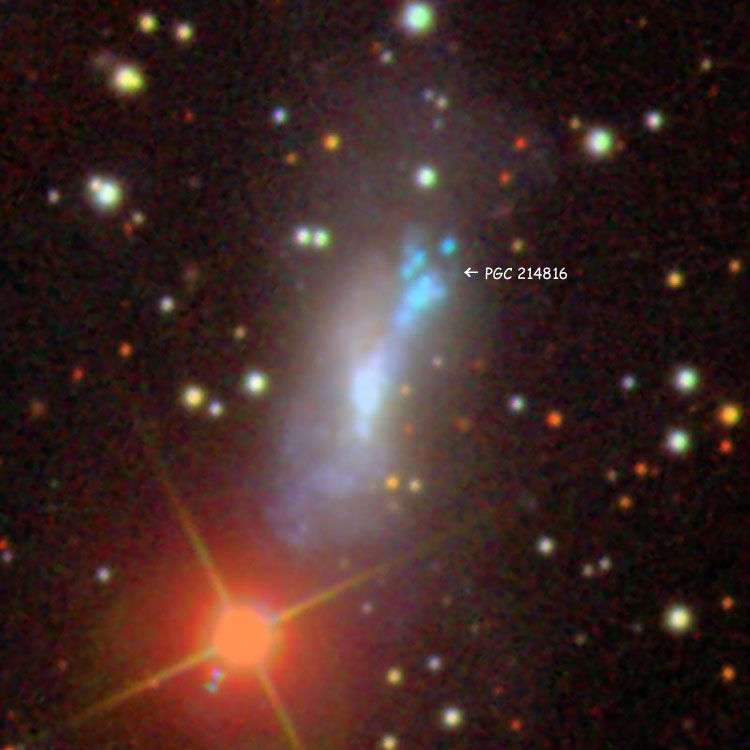 SDSS image of irregular galaxy NGC 7250