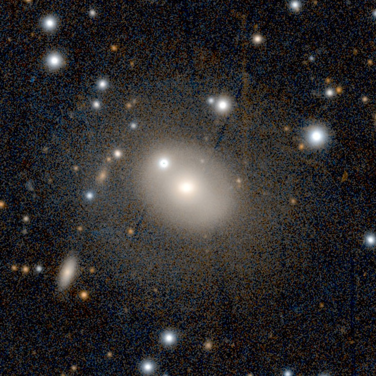 DSS image of lenticular galaxy NGC 7263 and its possible compact companion
