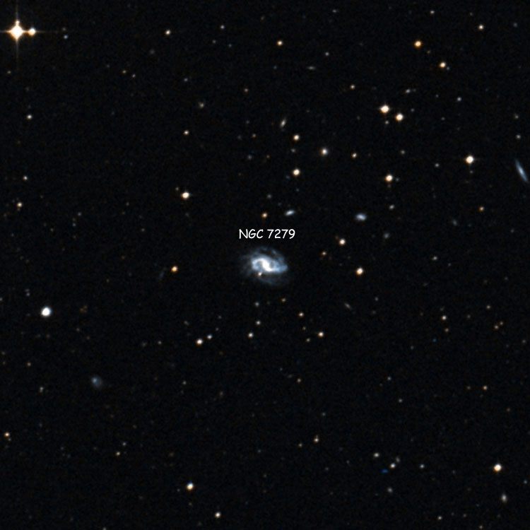 DSS image of region near spiral galaxy NGC 7279