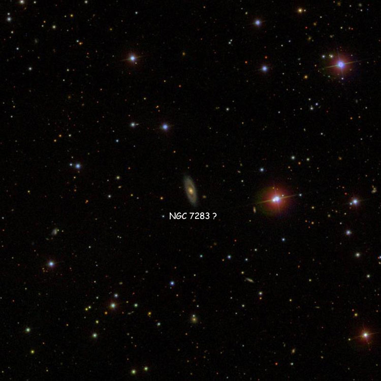 SDSS image of region near the spiral galaxy that may be NGC 7283
