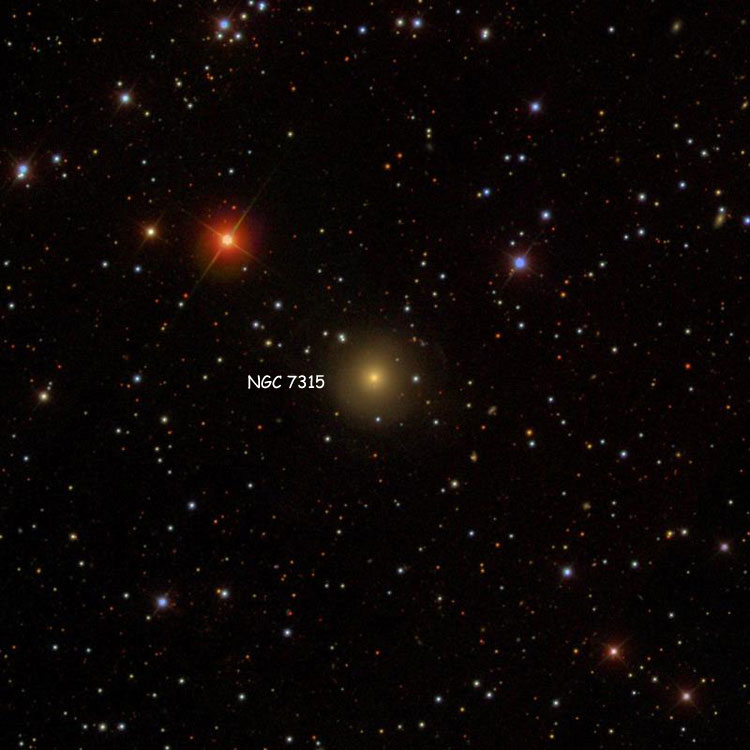 SDSS image of region near lenticular galaxy NGC 7315