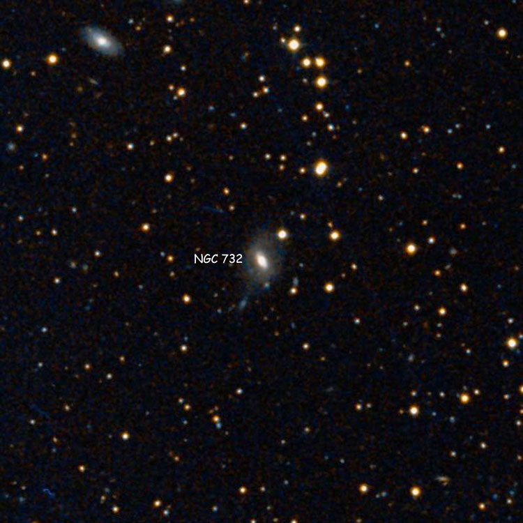 DSS image of region near lenticular galaxy NGC 732