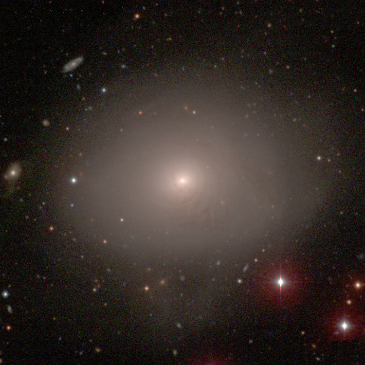 Carnegie-Irvine Galaxy Survey image of dusty arms in lenticular galaxy NGC 7377
