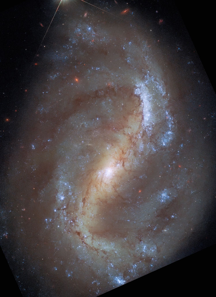 HST image of most of spiral galaxy NGC 7496