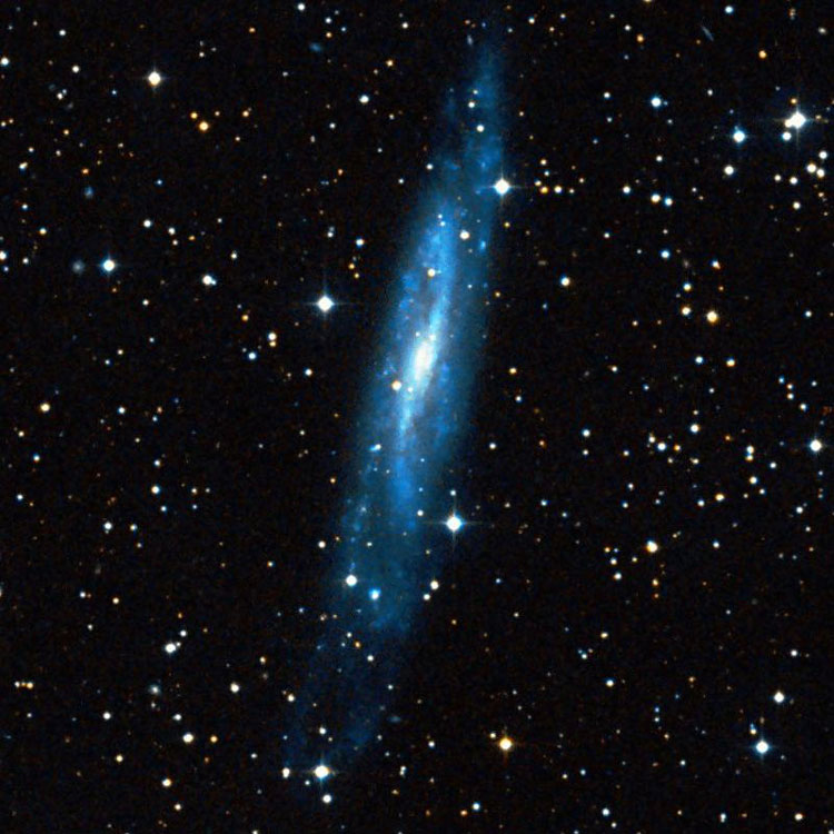DSS image of spiral galaxy NGC 7640