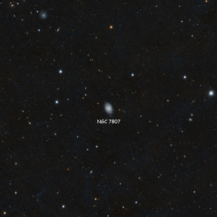 DSS image of region near spiral galaxy NGC 7807