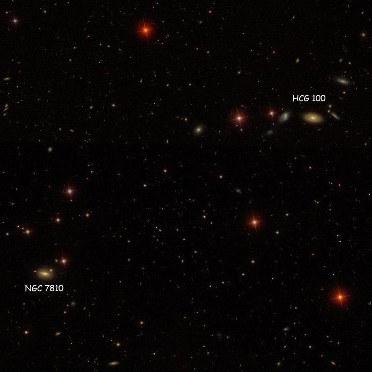 SDSS image of the region between NGC 7810 and HCG 100
