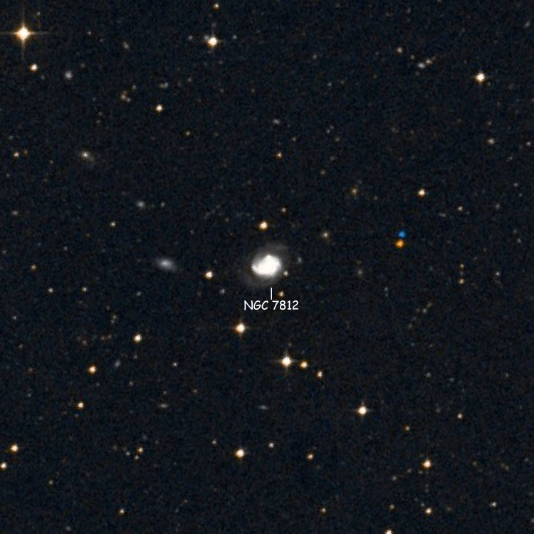 DSS image of region around spiral galaxy NGC 7812