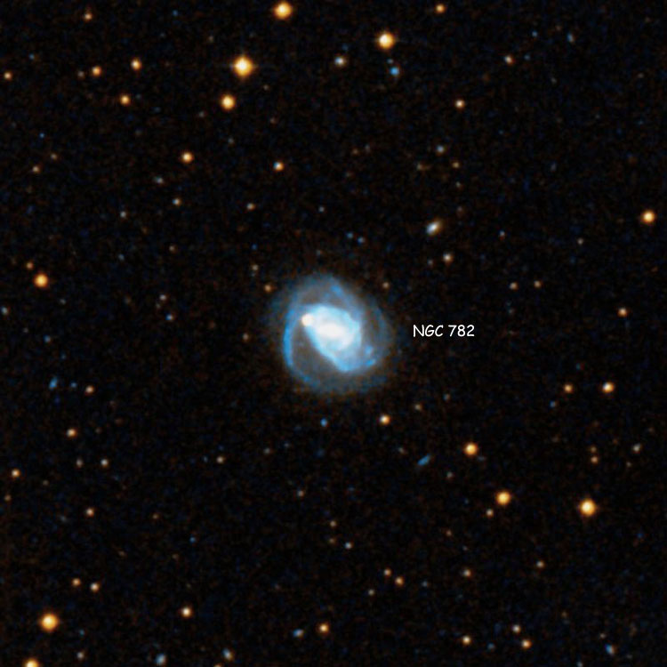 DSS image of region near spiral galaxy NGC 782