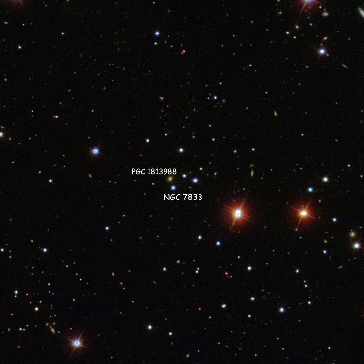 SDSS image of region near stellar group NGC 7833