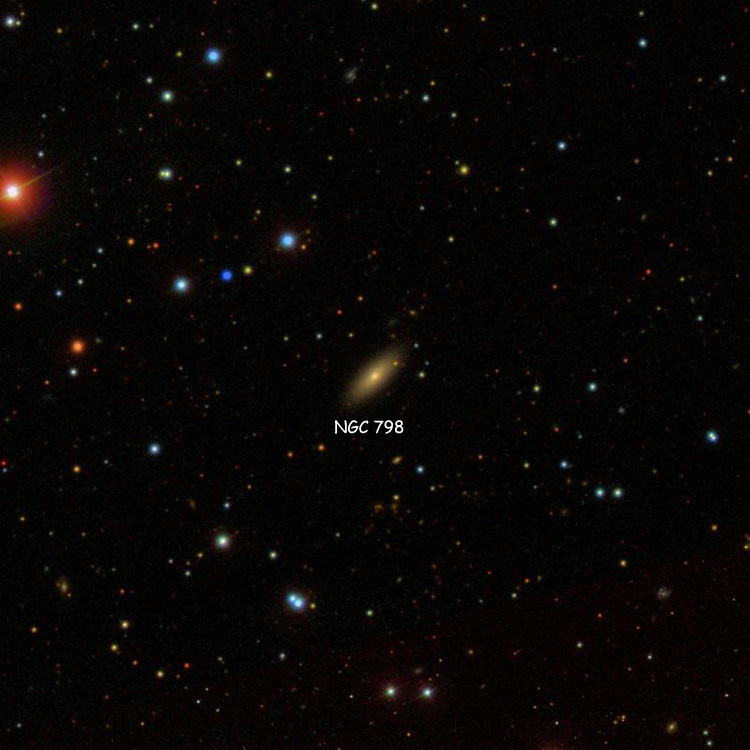 SDSS image of region near lenticular galaxy NGC 798