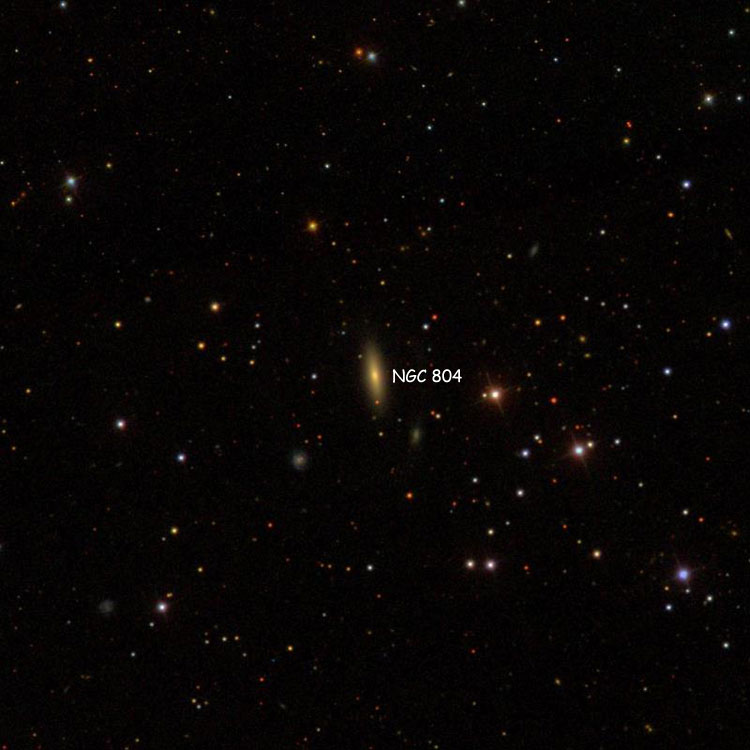SDSS image of region near lenticular galaxy NGC 804