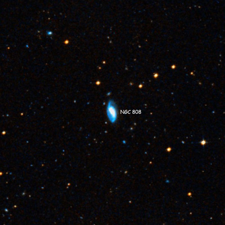 DSS image of region near spiral galaxy NGC 808