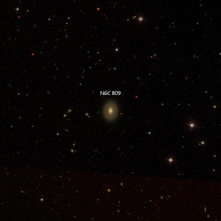 SDSS image of region near lenticular galaxy NGC 809