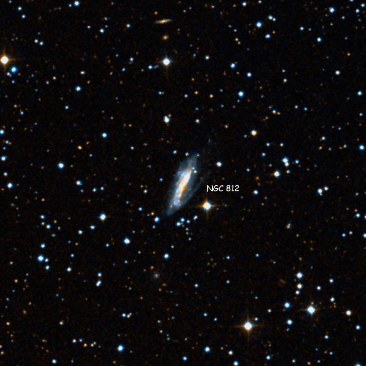DSS image of region near spiral galaxy NGC 812