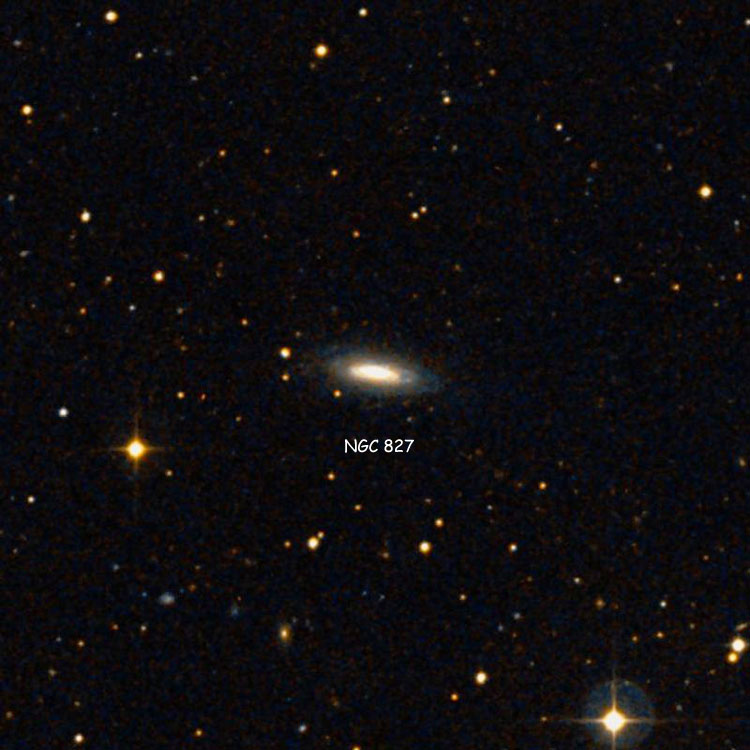 DSS image of region near spiral galaxy NGC 827