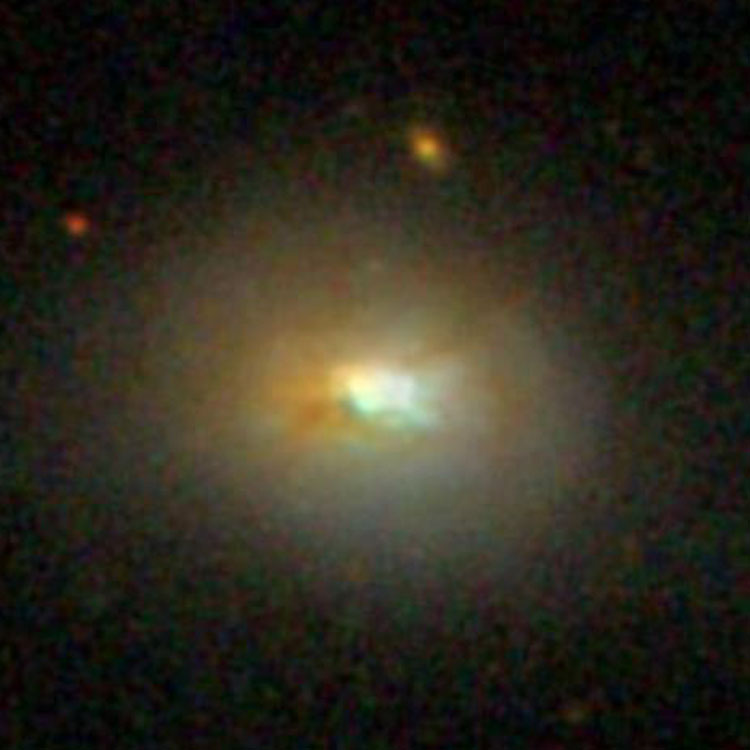 SDSS image of lenticular galaxy NGC 838, which is part of Arp 318, also known as Hickson Compact Group 16