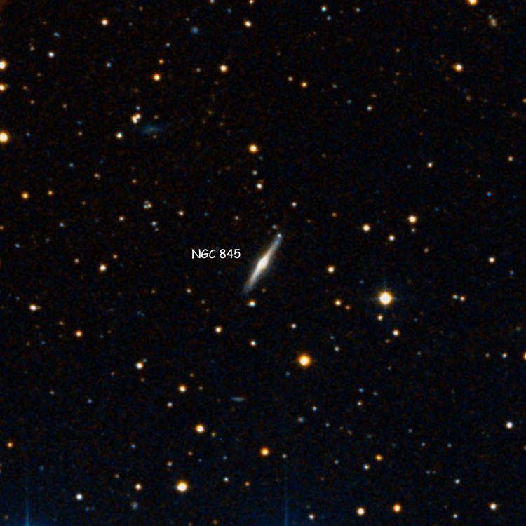 DSS image of region near spiral galaxy NGC 845