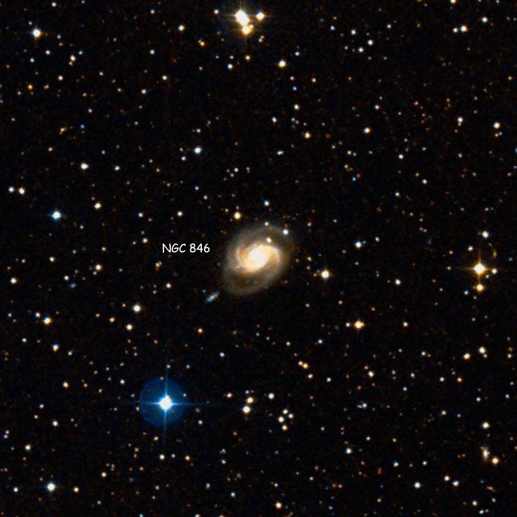 DSS image of region near spiral galaxy NGC 846