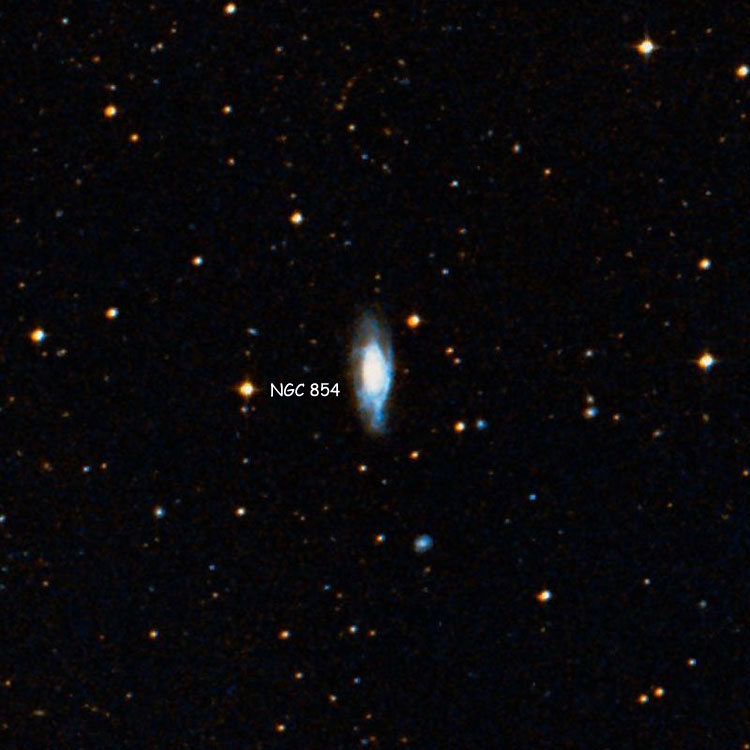 DSS image of region near spiral galaxy NGC 854