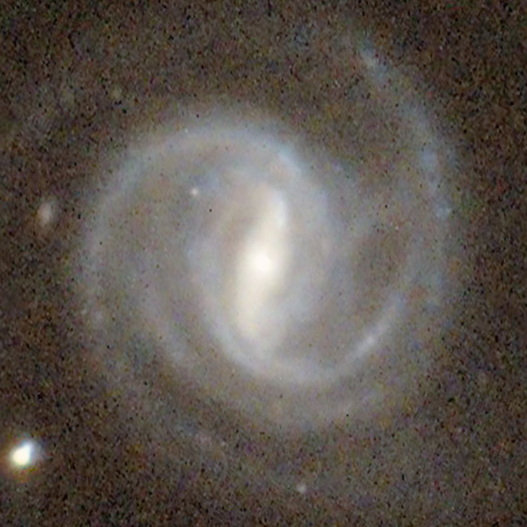 Composite of an NOAO image (for detail) and a DSS image (for brightness) of spiral galaxy NGC 945