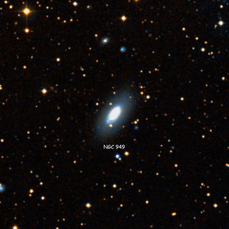 DSS image of region near spiral galaxy NGC 949