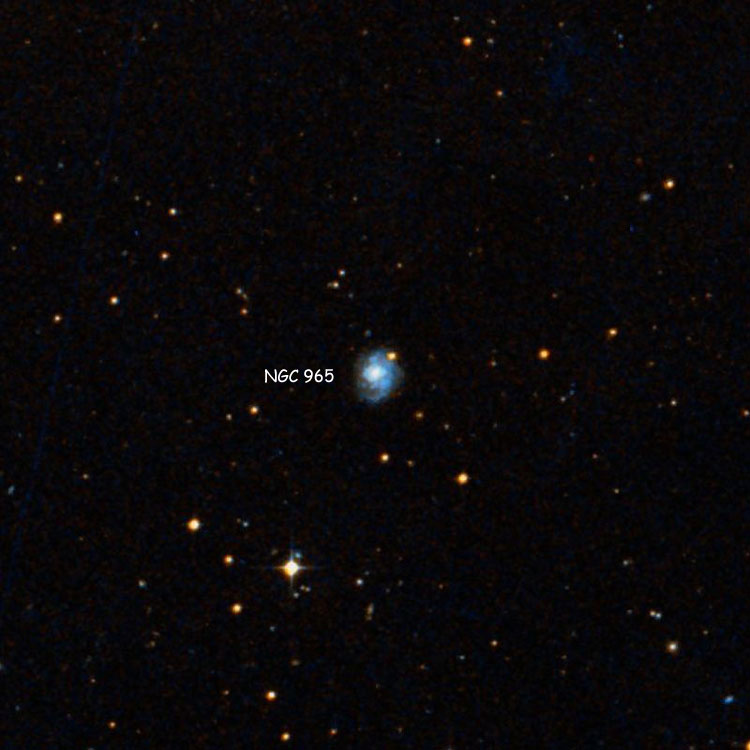 DSS image of region near spiral galaxy NGC 965