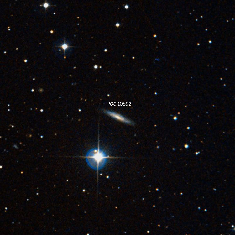 DSS image of region near spiral galaxy PGC 10592
