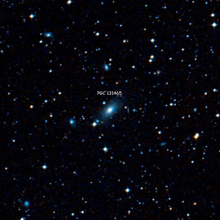 DSS image of region near lenticular galaxy PGC 131465, which was once misidentified as IC 5056