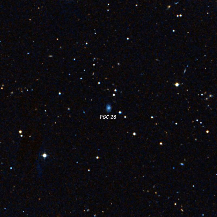 Wikisky image of region near PGC 28