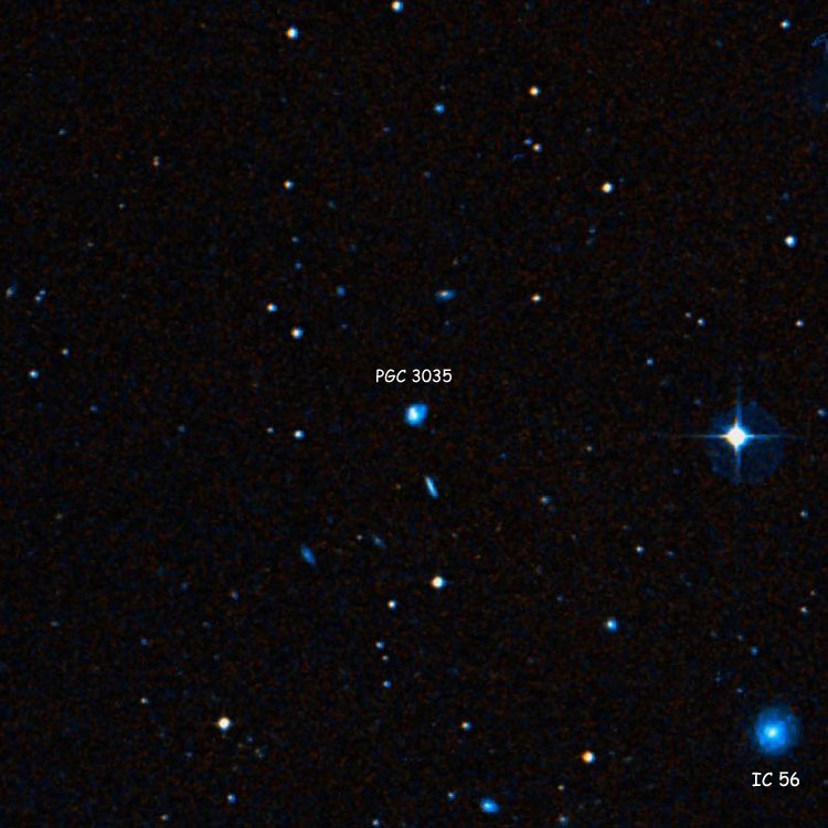 DSS image of region near spiral galaxy PGC 3035