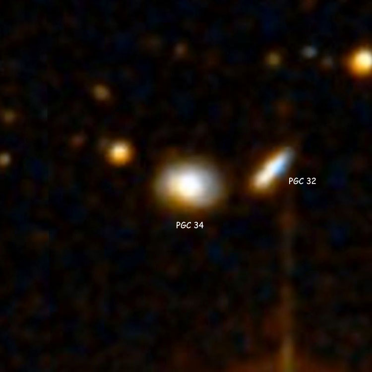Wikisky image of PGC 32 and 34