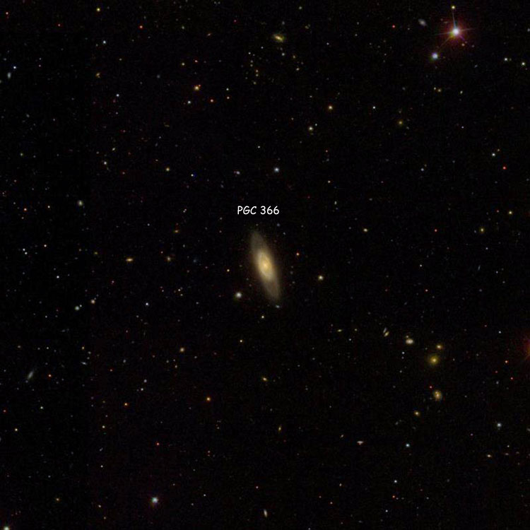 SDSS image of region near spiral galaxy PGC 366