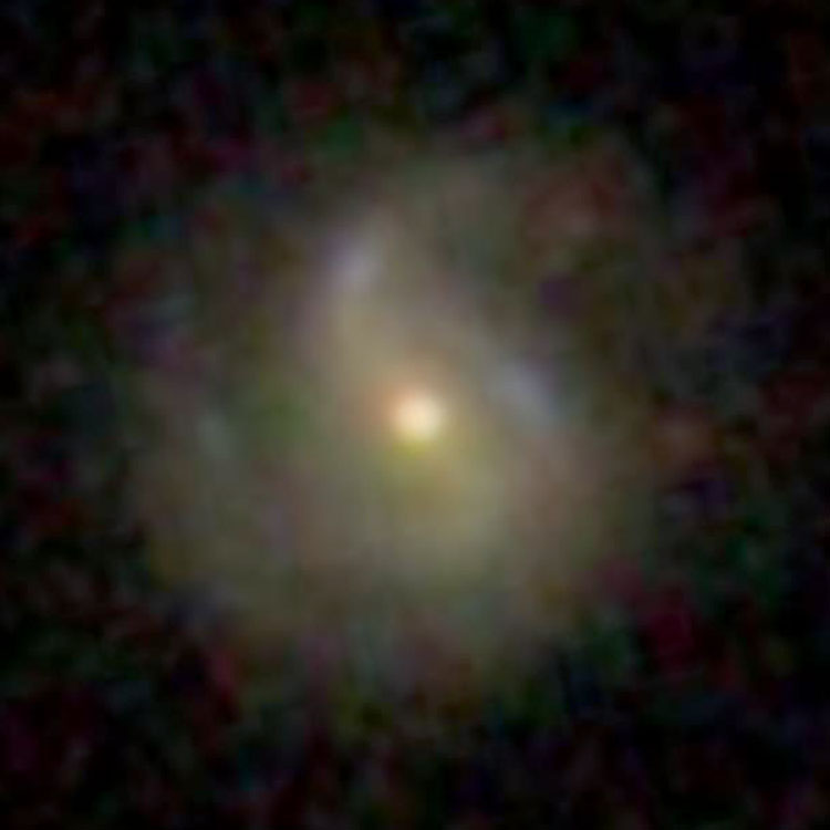 SDSS image of region near spiral galaxy PGC 50725, which is sometimes misidentified as NGC 5509