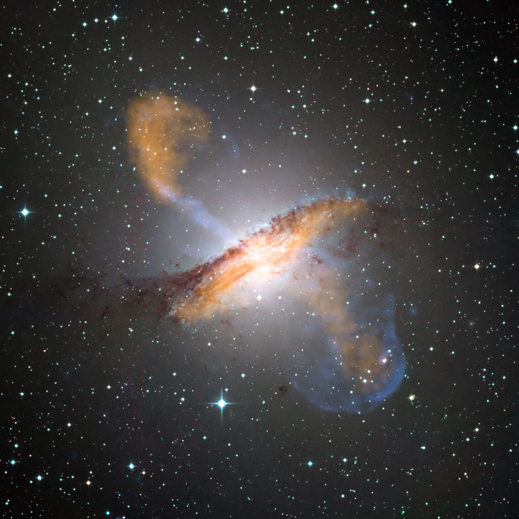 Multispectral ESO NASA image of NGC 5128, also known as Centaurus A and Arp 153