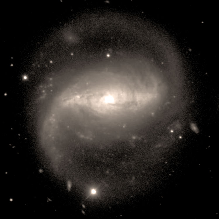 Monochromatic version of false-color Spitzer/SINGS/IRSA optical image of spiral galaxy NGC 7552, a member of the Grus Quartet of galaxies