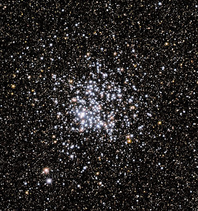 Canada-France Hawaii Telescope image of open cluster NGC 6705, also known as M11 and the Wild Duck Cluster