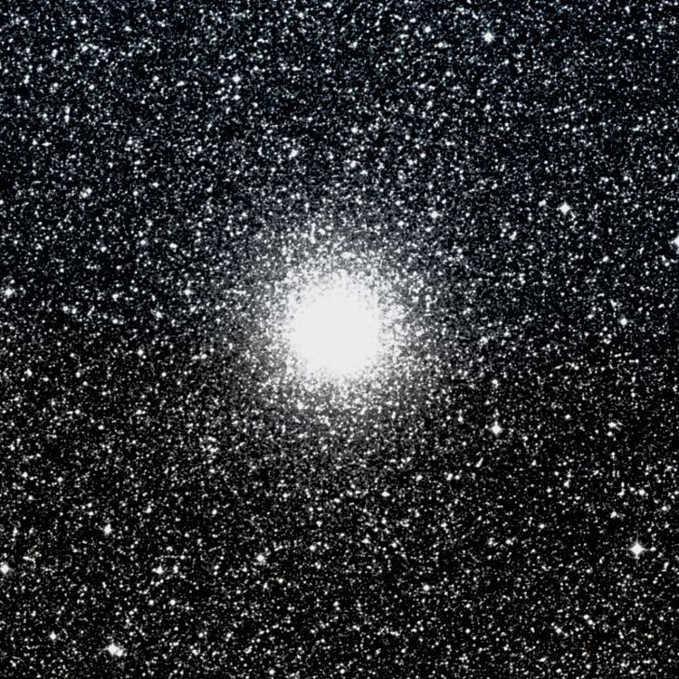 DSS image of region near globular cluster NGC 6266, also known as M62