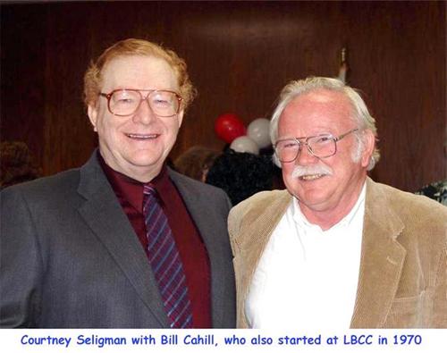 Courtney Seligman with 35-year LBCC veteran Bill Cahill
