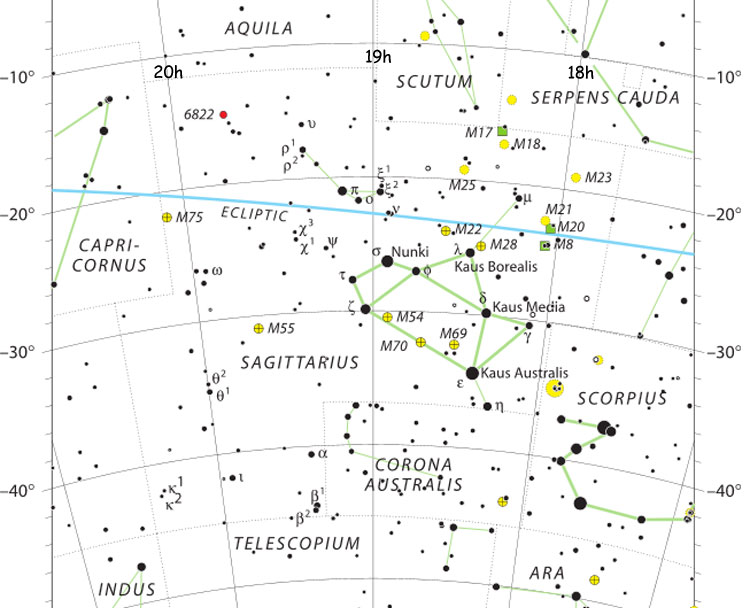 IAU/S&T chart of Sagittarius