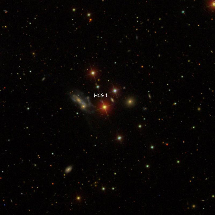 SDSS image of region near Hickson Compact Group 1