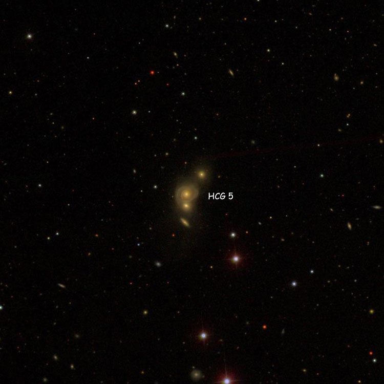 SDSS image of region near Hickson Compact Group 5