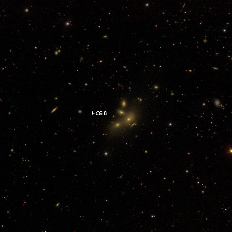 SDSS image of region near Hickson Compact Group 8