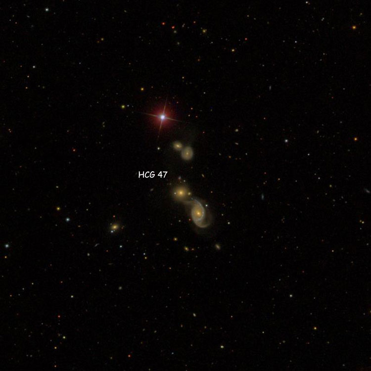 SDSS image of region near Hickson Compact Group 47