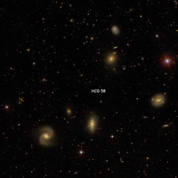 SDSS image of region near Hickson Compact Group 58
