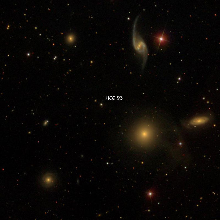 SDSS image of region near Hickson Compact Group 93