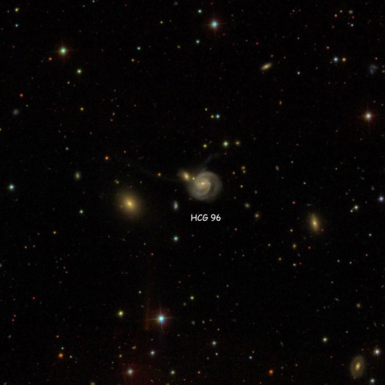 SDSS image of region near Hickson Compact Group 96