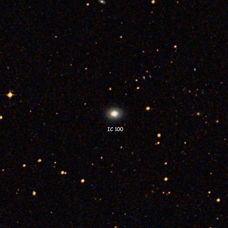 DSS image of region near spiral galaxy IC 100