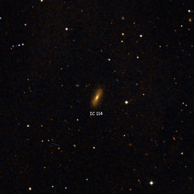 DSS image of region near spiral galaxy IC 114