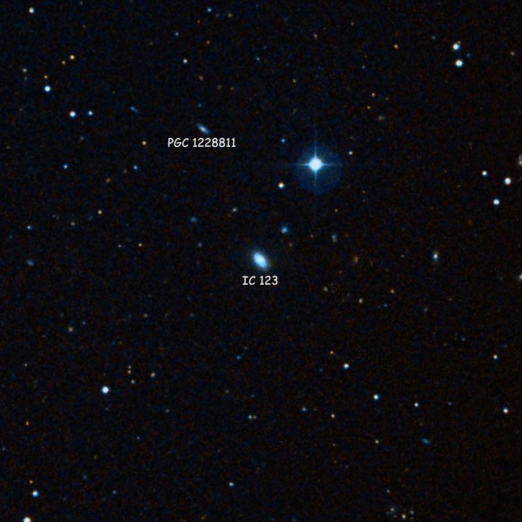DSS image of region near lenticular galaxy IC 123
